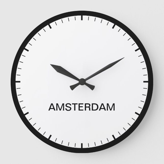 Amsterdam Time Zone Newsroom Clock (Front)