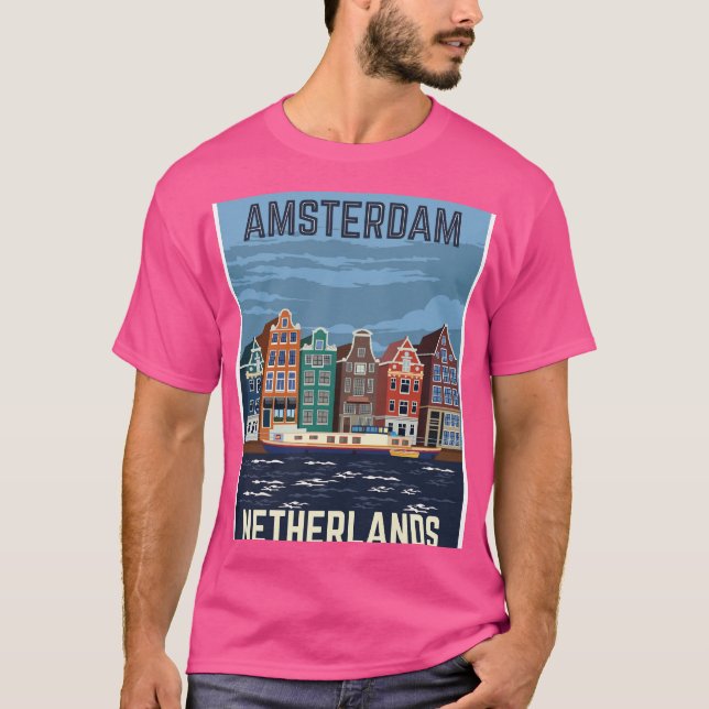 Amsterdam travel T-Shirt (Front)