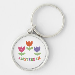 Amsterdam Tulips Key Ring