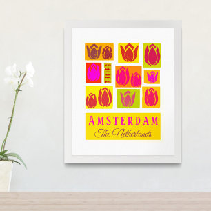 Amsterdam Tulips Netherlands Holland  Poster