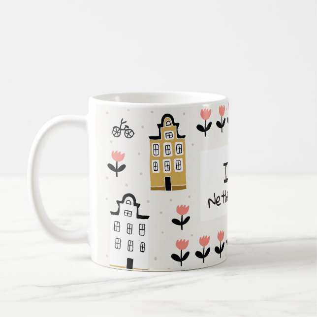 Amsterdam Vintage: Traditional City Illustration Coffee Mug (Left)