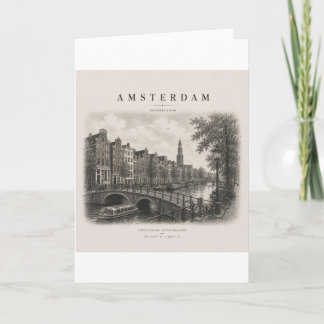 Amsterdam | Vintage Travel City Design Card