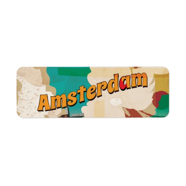 Amsterdam Vintage Travel Poster (Front)