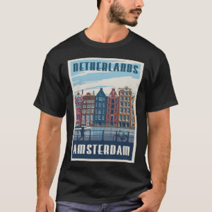 Amsterdam Vintage Travel   T-Shirt