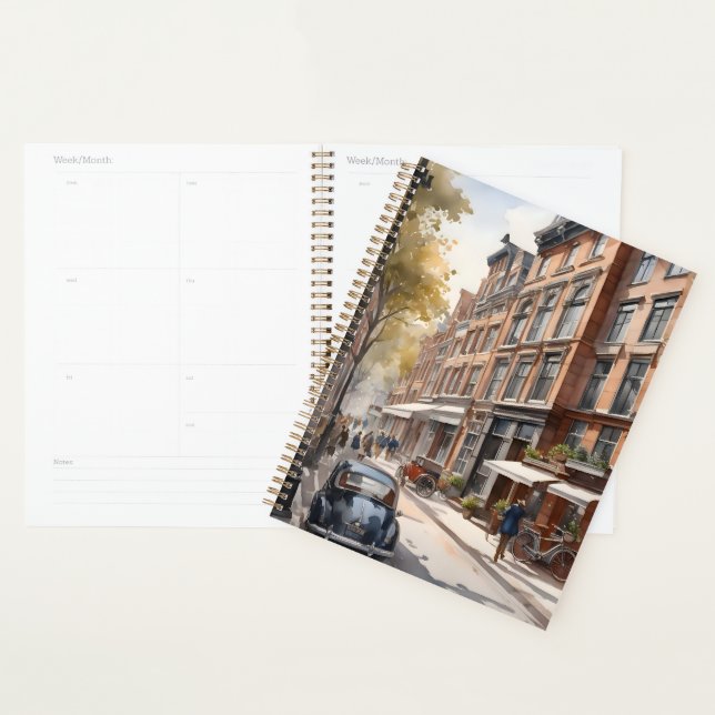 Amsterdam watercolor painting planner (Display)