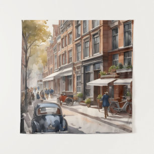 Amsterdam watercolor painting tapestry