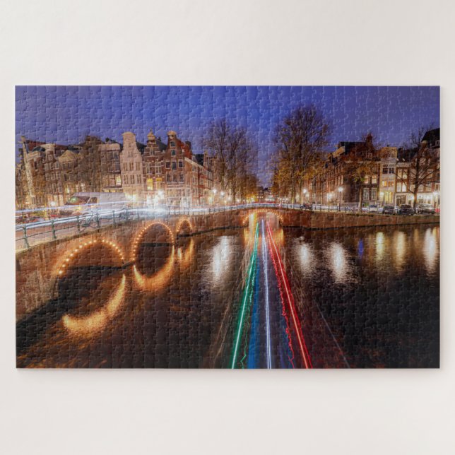 Amsterdam Waterways Netherlands Jigsaw Puzzle (Horizontal)