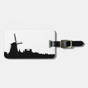 Amsterdam windmill luggage tag