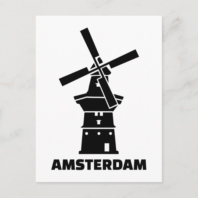 Amsterdam windmill postcard (Front)