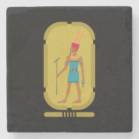 Amun God Of The Air Stone Coaster