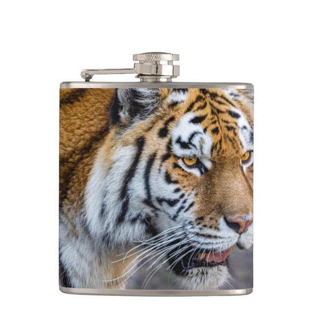 Amur tiger hip flask (Front)