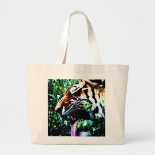 Amur Tiger jta Large Tote Bag