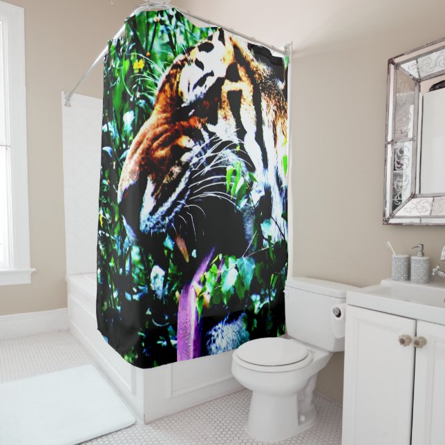 Amur Tiger sccnm Shower Curtain (In Situ)