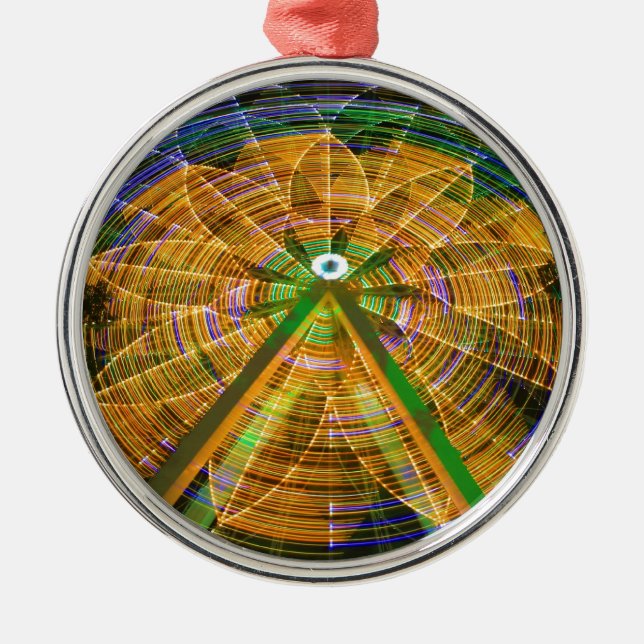 Amusement Ferris Wheel Metal Tree Decoration (Front)