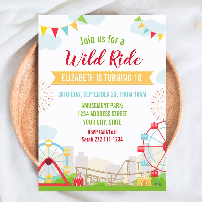 Amusement park birthday invitation (Creator Uploaded)