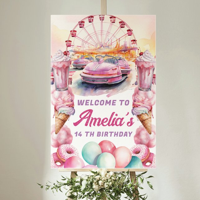 Amusement Park Birthday Welcome Sign (Creator Uploaded)