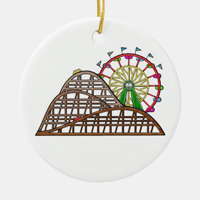 Amusement Park Ceramic Tree Decoration (Front)