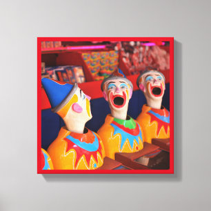 Amusement park Clown Water Game Canvas Print