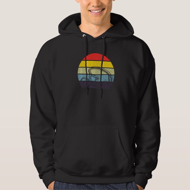 Amusement Park Coaster Lover - Funny Roller Coaste Hoodie (Front)