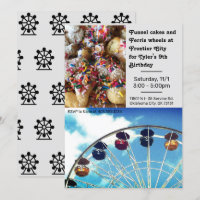 Amusement park Ferris Wheel Birthday Invitation