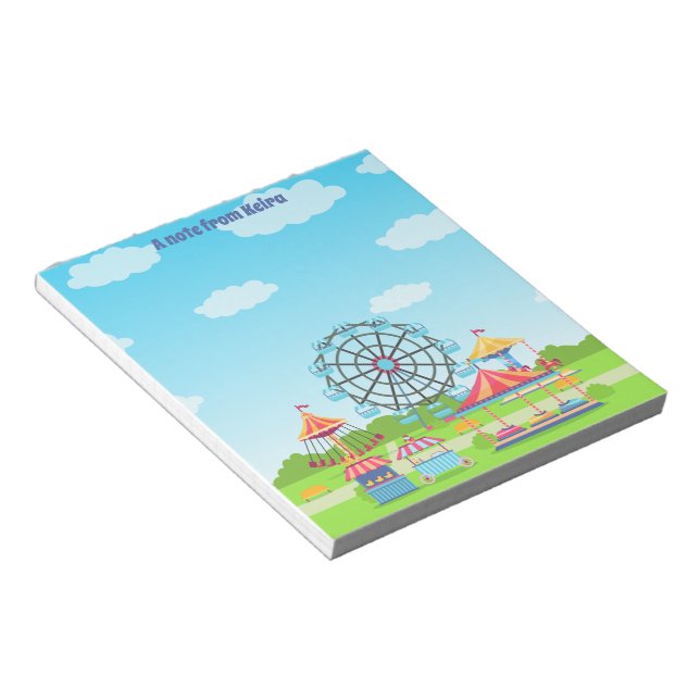 Amusement Park Funfair Notepad (Angled)