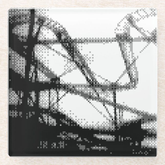 amusement park glass coaster (Front)
