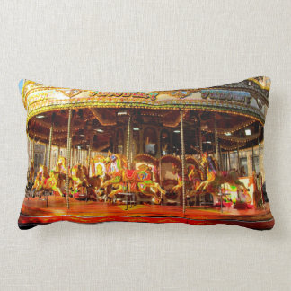 Amusement Park Horse Carousel throw pillow