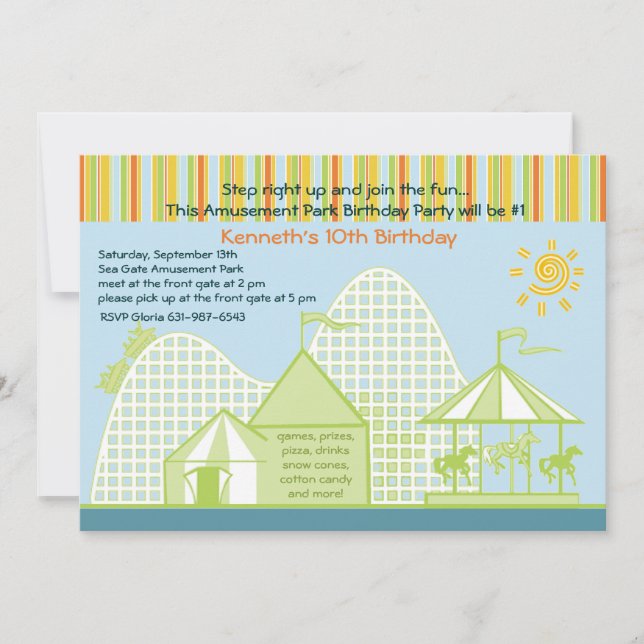 Amusement Park Invitation (Front)