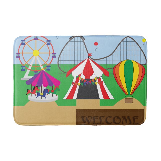 Amusement Park or Theme Park Bath Mat (Front)