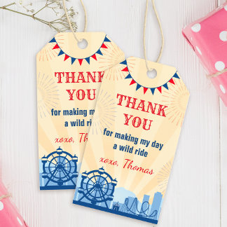 Amusement Park Thank you Favour Tag