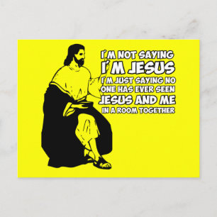Amusing atheist postcard