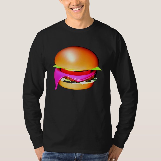 amusing Burger Foodie T-Shirt (Front)