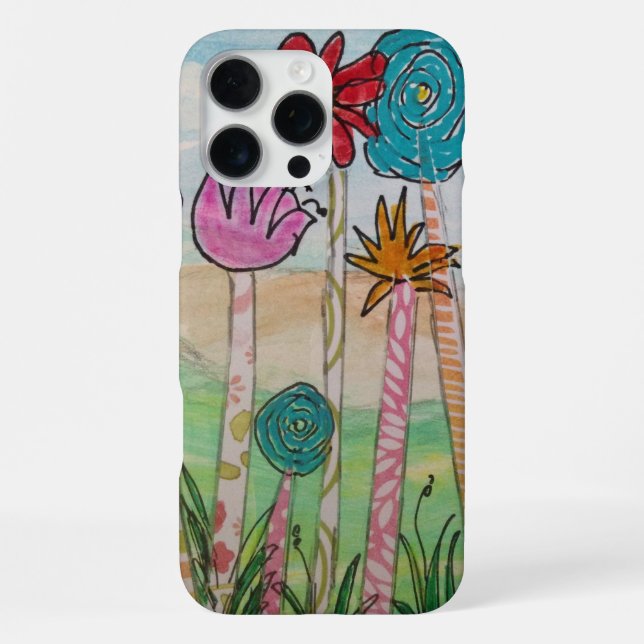 Amusing Flowers and Stems iPhone Case (Back)