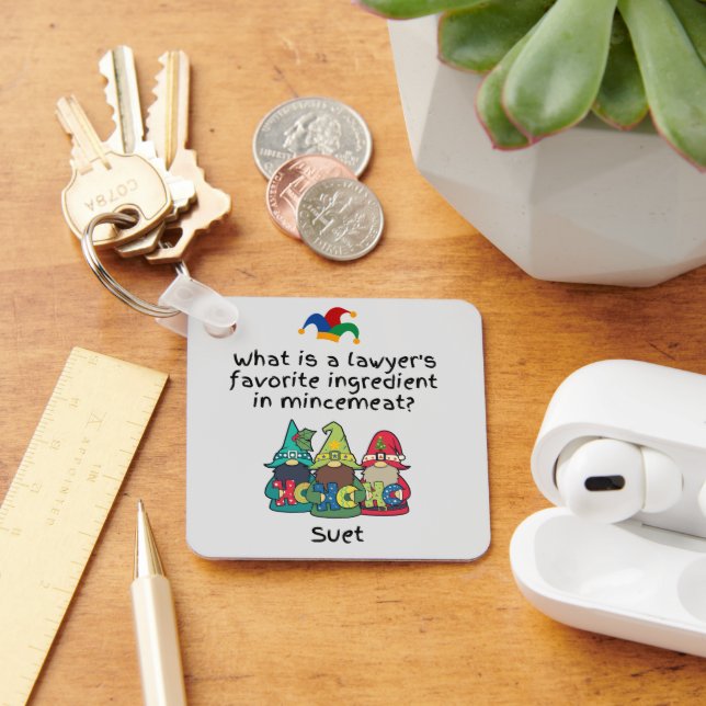 Amusing Mincemeat Lawyer Joke Key Ring (Desk)