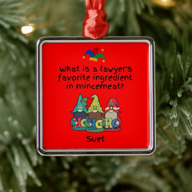 Amusing Mincemeat Lawyer Joke Metal Tree Decoration (Tree)