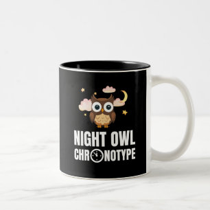 Amusing Night Owl Chronotype Two-Tone Coffee Mug