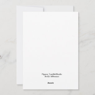 Amusing, whimsical watercolor.  invitation