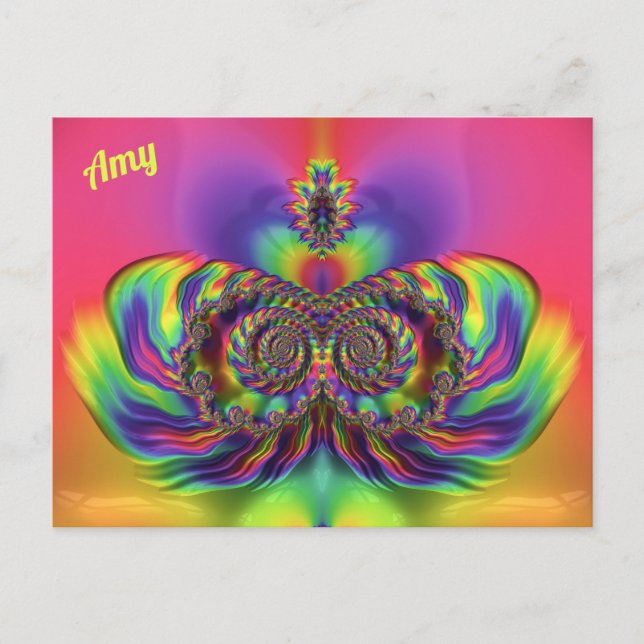 AMY ~ 3D Design Pattern ~ Multi Colors  Postcard (Front)