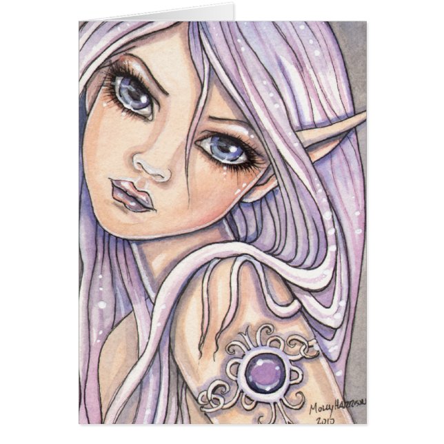 Amy Amethyst Fairy Card by Molly Harrison (Front)
