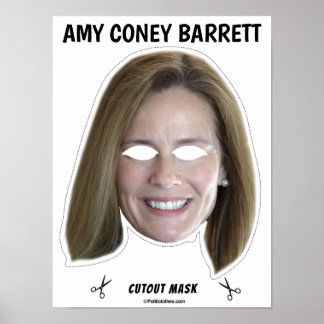 AMY CONEY BARRETT Halloween Mask Poster