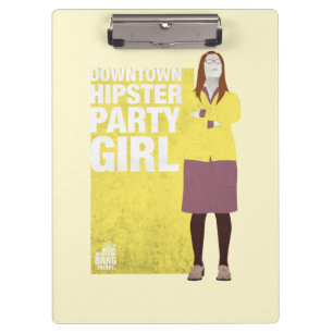 Amy   Downtown Hipster Party Girl Clipboard