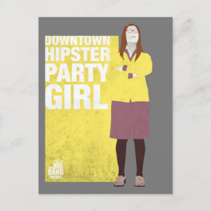 Amy   Downtown Hipster Party Girl Postcard