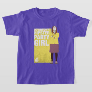 Amy   Downtown Hipster Party Girl T-Shirt