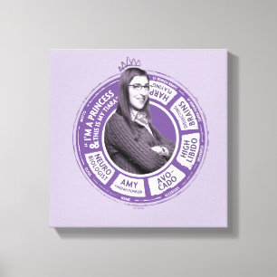 Amy Farrah Fowler Info Graphic Canvas Print