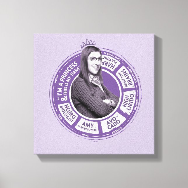 Amy Farrah Fowler Info Graphic Canvas Print (Front)