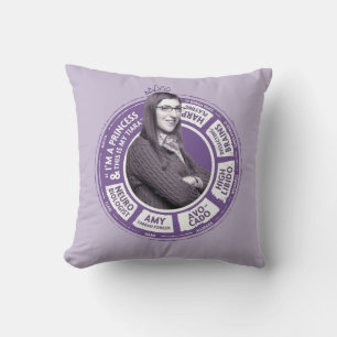 Amy Farrah Fowler Info Graphic Cushion