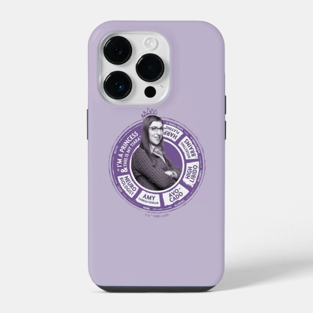 Amy Farrah Fowler Info Graphic iPhone Case (Back)