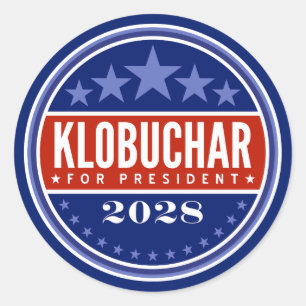 Amy Klobuchar for President 2028 Classic Round Sticker