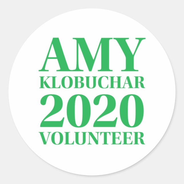 Amy Klobuchar Volunteer 1.5in Circle Stickers (Front)