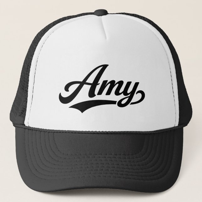 Amy name first last family gifts trucker hat (Front)
